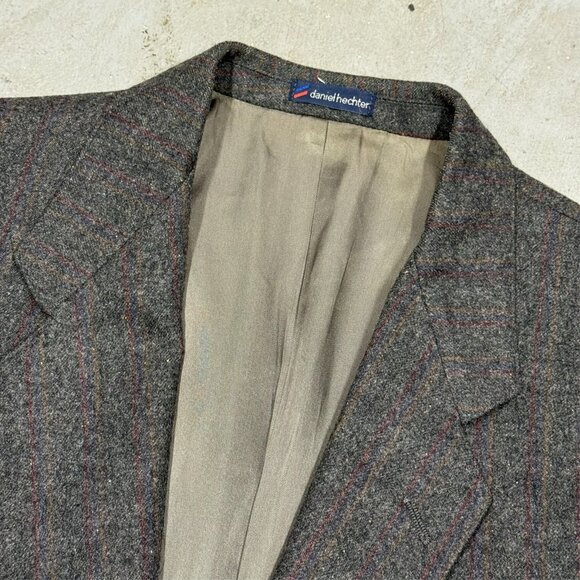 Vintage Daniel Hechter Paris Flannel Wool Blazer Sport Coat 40R - Picture 7 of 10